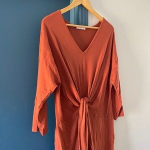 ZARA BASIC Front Tie Dress